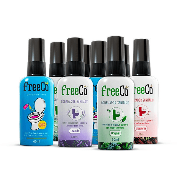 FreeCô Fragrâncias Sortidas 60ml - Kit com 12
